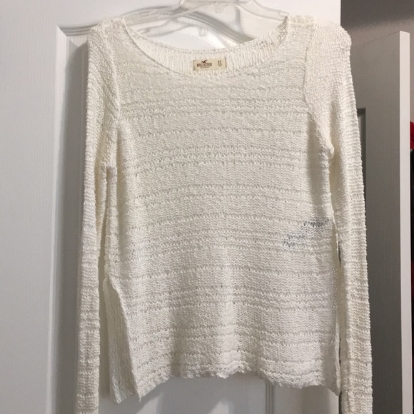 NWOT Hollister white knit light spring sweater - Picture 2 of 4